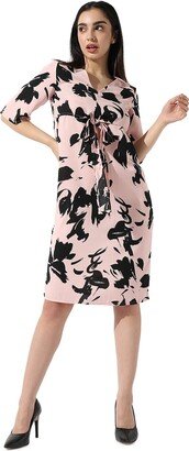 Campus Sutra Women Stylish Floral Design & Front Drawstring Casual Dresses