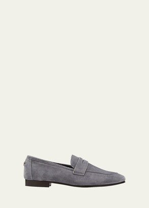 Flaneur Suede Flat Loafers