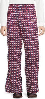 Geometric Flare Leg Sweatpants