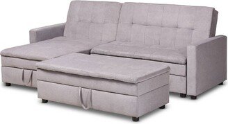 Noa Sectional Sofa with Ottoman Gray