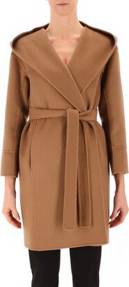 Belted Long-Sleeved Coat-AW