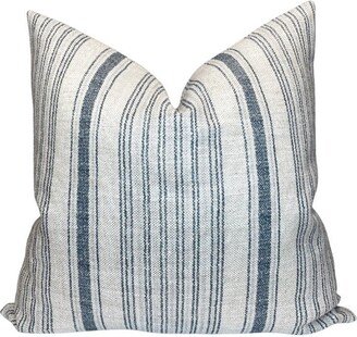 Dash Striped Pillow Cover in Mineral Blue, Designer Covers, Decorative Pillows