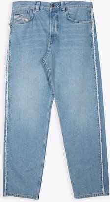 2010-s Pantaloni Light blue loose jeans with fringed oval-D logo - 2010 D-Macs