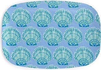 Serving Platters: Clams - Blue Serving Platter, Blue