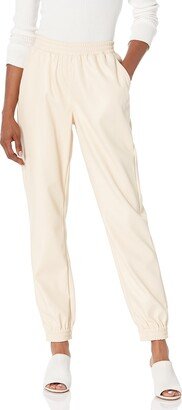 Women's HB0685-Faux Leather Jogger