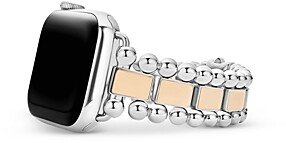 Smart Caviar 18K Rose Gold & Stainless Steel Apple Watch Bracelet, 38-44mm