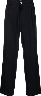 Pleat-Detail Straight-Leg Trousers-AJ