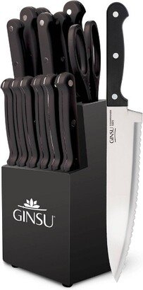 Kiso Dishwasher Safe 14pc Knife Block Set Black