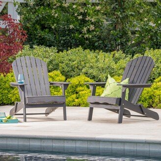 Hanlee Outdoor Rustic Acacia Wood Folding Adirondack Chair