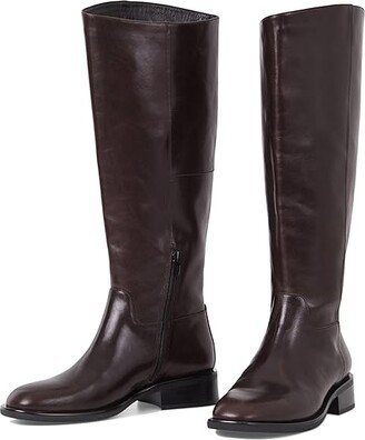 Sheila Leather Riding Boot (Chocolate) Women's Shoes