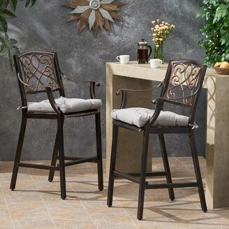 Barlow Outdoor Aluminum Barstool with Cushion