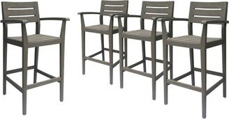 Stamford 4pk Acacia Bar Stool - Gray