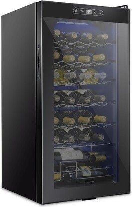 Schmecke 16.9 in. 28 Bottle Compressor Freestanding Wine and Beverage Cooler