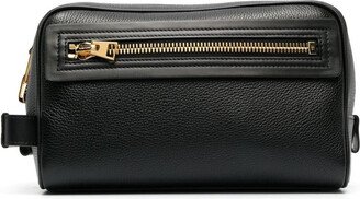 Leather toiletry case