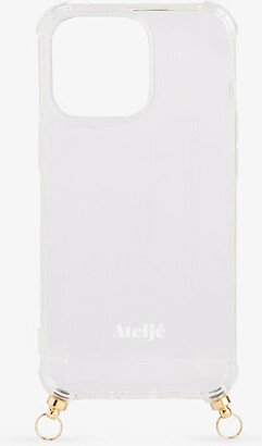 Ateljé Womens Transparent Brand-typography Transparent Silicone Iphone 13 Pro Case