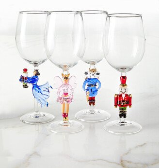 Christmas Nutcracker Suite Wine Glasses - Set of 4