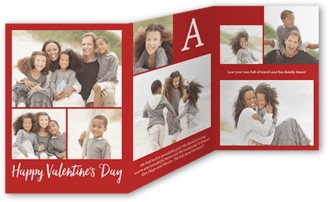 Valentine's Day Cards: Affectionate Collage Valentine's Card, Red, Pearl Shimmer Cardstock