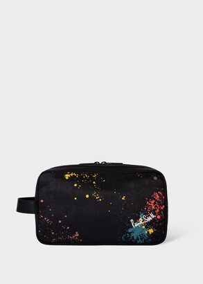 Black 'Paint Splatter' Wash Bag