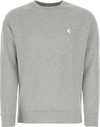 Logo Patch Crewneck Sweatshirt-AJ