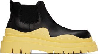 Black & Yellow Tire Chelsea Boots