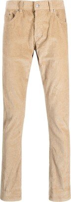 Low-Rise Corduroy Tapered Trousers