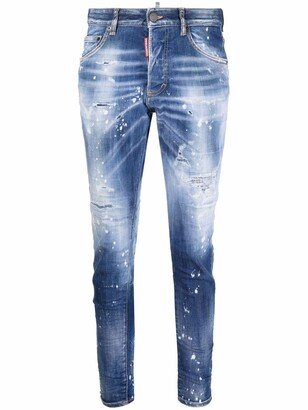 Acid Wash Cropped Jeans