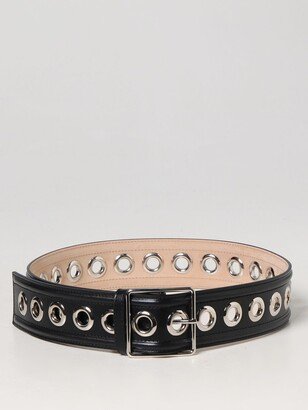 Eyelet leather belt