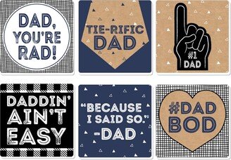 Big Dot Of Happiness My Dad is Rad - Funny Father's Day Party Decorations - Drink Coasters - Set of 6