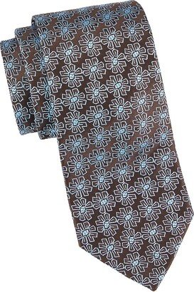 Floral Medallion Silk Jacquard Tie