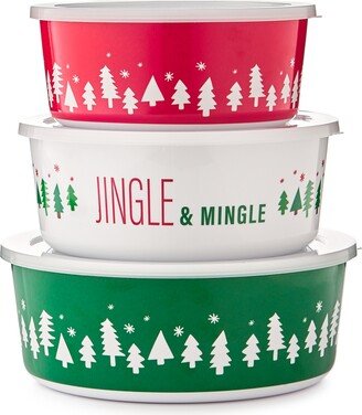 Printed 3-Pc. Nesting Container & Lid Set, Created for Macy's