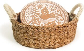 Korissa Bread Warmer & Basket-Bird Round