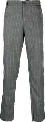 Family First Slim-Cut Pinstripe-Pattern Trousers