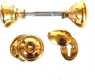 Rim Lock Door Knob Set With Rosettes & Escutcheon