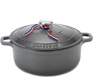 7.1Qt Caviar-Grey Enameled Cast Iron Dutch Oven