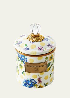Small Yellow Wildflower Enamel Canister-AA