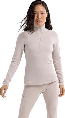 Rho Heavyweight Zip Neck (Warm Stone) Women's Clothing