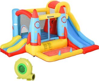 10.8' x 8.7' x 6.1' Outdoor Inflated Castle Climb, Slide & Bounce