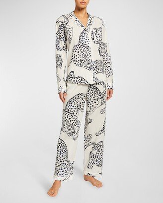 Large Leopard Long-Sleeve Pajama Set