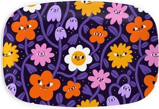 Serving Platters: Halloween Garden - Purple Serving Platter, Purple