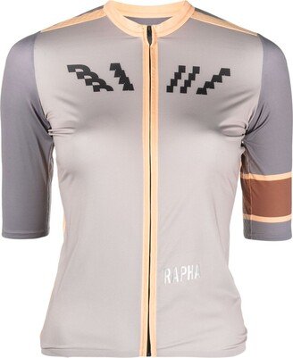 X Browns Grey Pro Team Aero Cycling Jersey