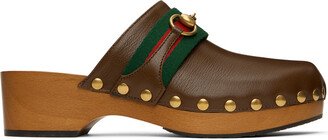 Brown Horsebit Slippers