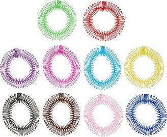 Glamlily 20 Pack Zig Zag Circle Headbands with Teeth for Women (10 Colors)