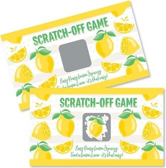 Big Dot of Happiness So Fresh - Lemon - Citrus Lemonade Party Game Scratch Off Cards - 22 Count