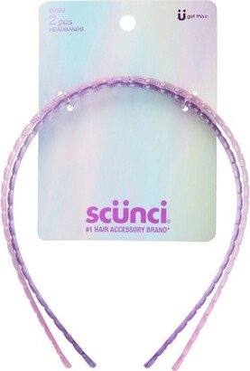 Kids' Glitter pearlized Headbands - 2ct