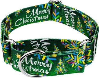 Country Brook Petz 1 1/2 Inch Christmas Cheer Martingale Dog Collar (Large)