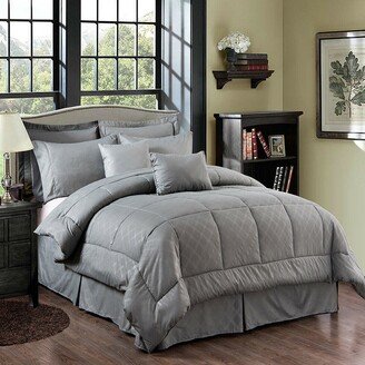 Snake River Décor 10 Piece Plaid Set Bed Bedding Comforter King Grey