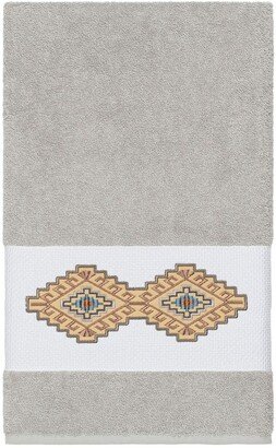 Gianna Embellished Bath Towel - Light Grey