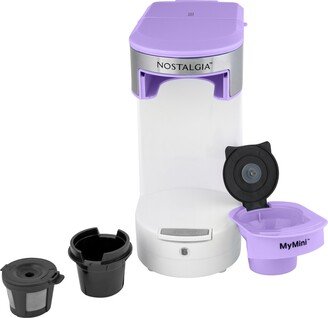 Nostalgia 14 ounces Single Serve Coffee Maker, Brews K-Cup Other Pods, Tea, Hot Chocolate, Hot Cider, Lattes, Reusable Filter Basket Included - Lavend