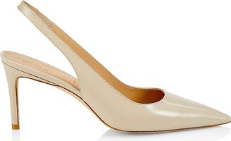 Stuart 75MM Leather Slingbacks