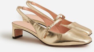 Layla slingback Mary Jane heels in specchio leather